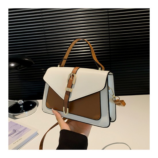 Small fresh color matching bag female 2024 new fashionable shoulder messenger bag sweet small square bag high -end handbag