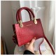 Texture bag female 2024 new fashion versatile INS shoulder bag stone pattern simple foreign qi cross -border handbag