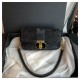 Lingge embroidery line Western gas chain bag female 2024 new trendy fashionable shoulder bag personalized lock shoulder bag