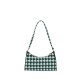 Popular plaid bag female 2024 new trendy simple shoulder bag fashion underarms bag Korean version red mesengers bag