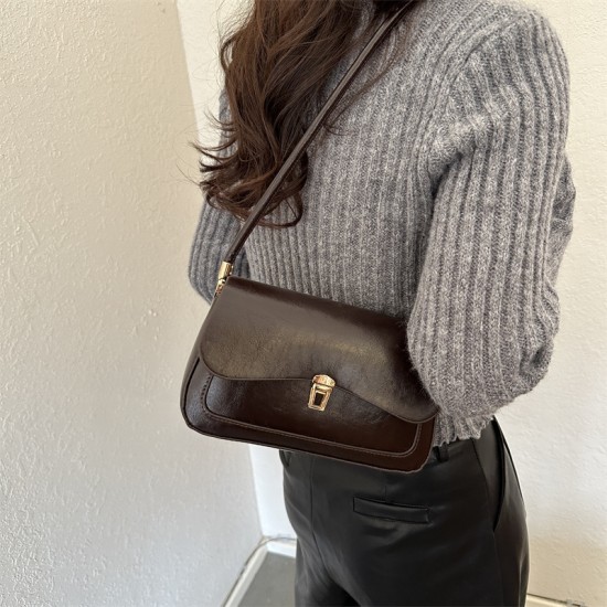 2024 new high -level sense niche underarms bag female wild retro fashion small square bag Korean trend shoulder bag