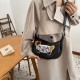 Fashionable leisure bag women's bag 2024 new foreign temperament cute cartoon dumplings bag versatile diligent crossbody bag