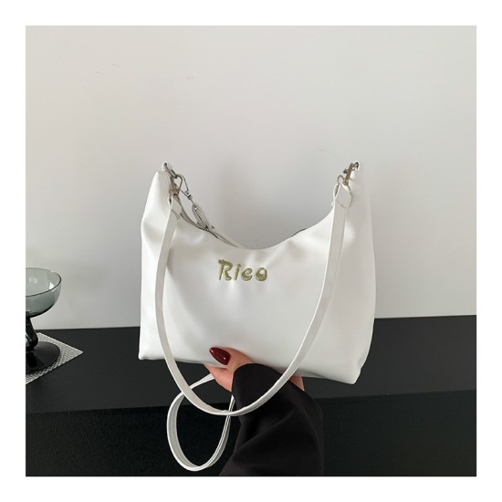 2024 Summer new ladies bags fashion versatile personality subtraction bag simple solid color niche design messenger bag