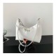 2024 Summer new ladies bags fashion versatile personality subtraction bag simple solid color niche design messenger bag