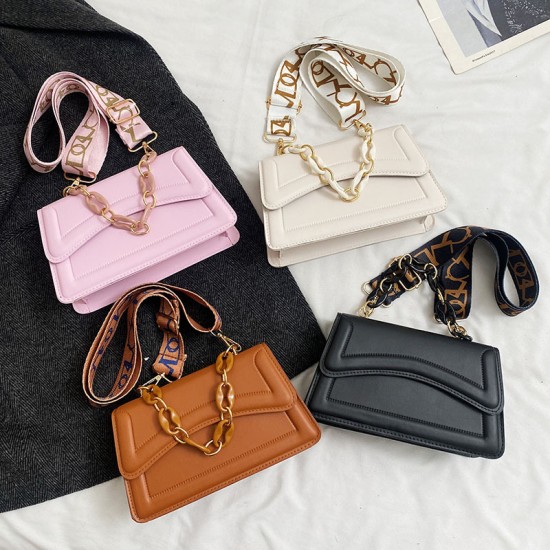 2024 new fashion trend small square bag foreign qi simple chain ladies shoulder messenger bag niche shoulder strap women's bag