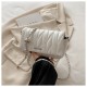 Advanced texture bag female 2024 new fold rhombus embroidered line chain shoulder gliever bag simple square bag