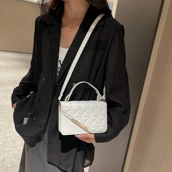 Women's Lingge Embroidered Line Bag 2024 New Shoulder Cross -Wore Bag text Feelings this year popular handbag small square bag