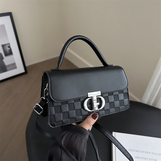 2024 autumn new trendy personality handbag Korean version of the simple, beautiful casual shoulder glyphbing foreign trade