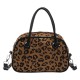 Retro leopard bolte bag handbag female 2024 new autumn and winter large capacity commuting bag shoulder axillary bag