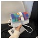 2024 Summer new fashion trend small square bag collision -colored shoulder bag niche design handbag shebal bag messenger women's bag