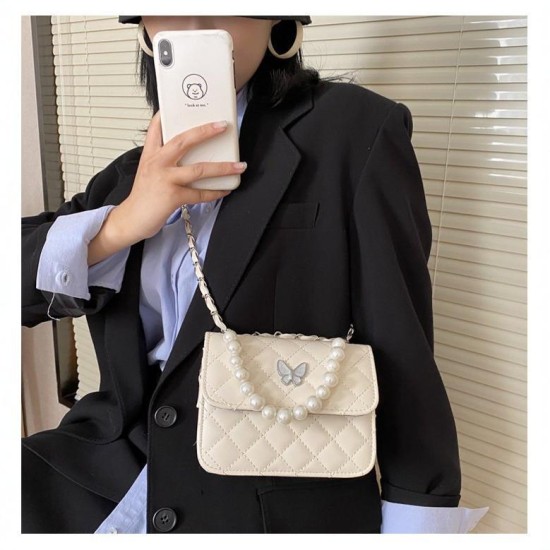 2024 new tide Korean version of the simple fashion small square bag women's bag trendy messenger bag female bag rhombus shoulder bag