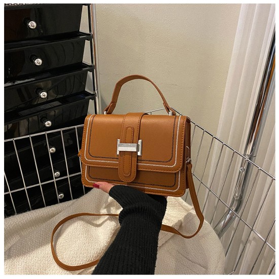 2024 new high -quality handbags, simple retro and exquisite small square bag women's fashion versatile shoulder mesengers