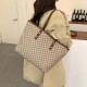 Autumn and winter big bag female 2024 new tide beautiful retro printed women's bag, shoulder bag commute large -capacity tote bag