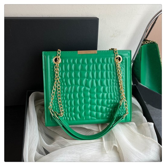 Cross -border texture Large -capacity messenger bag female 2024 new foreign gas fashion casual chain shoulder bag chain large bag