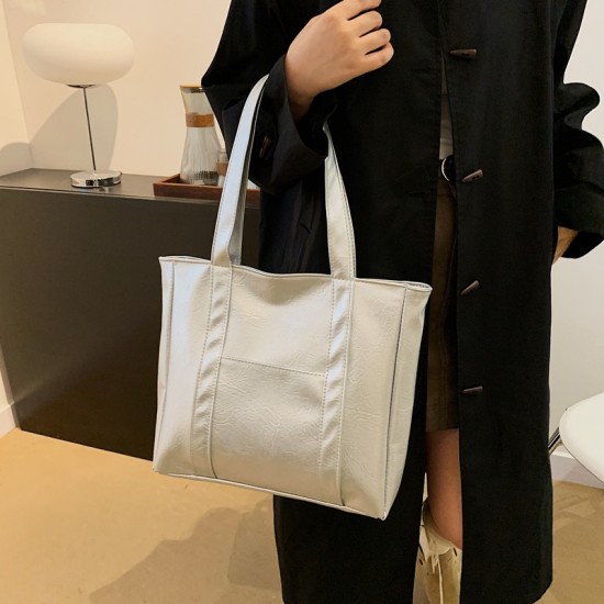 High face value, large -capacity bag female 2024 new Korean edition trendy versatile retro shoulder bag fashion tote bag cross -border