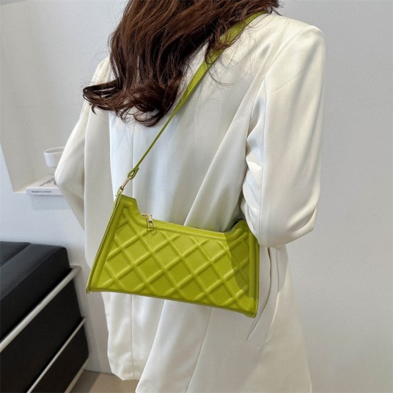 Linding indentation temperament women's bag solid color simple shoulder bag female 2024 summer new versatile Korean version of underarms bag