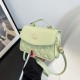 Pure -colored diamond handbag 2024 retro fashion messenger bags simple casual foreign style small bag