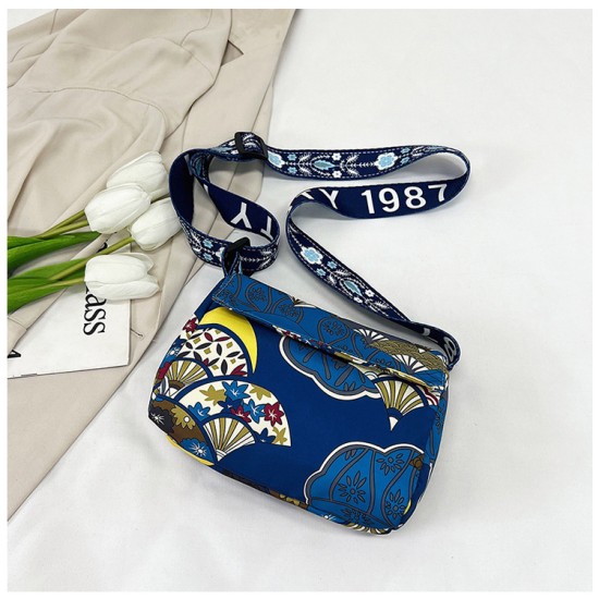 Summer new specialty women's bag ethnic wind printed canvas bag Chinese wind light to cross cross -body casual fashion cloth bag