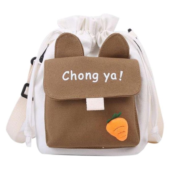 Niche Korean version of cute canvas Bausson line retro literary female student crossbody bag new fashion versatile leisure bag