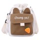 Niche Korean version of cute canvas Bausson line retro literary female student crossbody bag new fashion versatile leisure bag