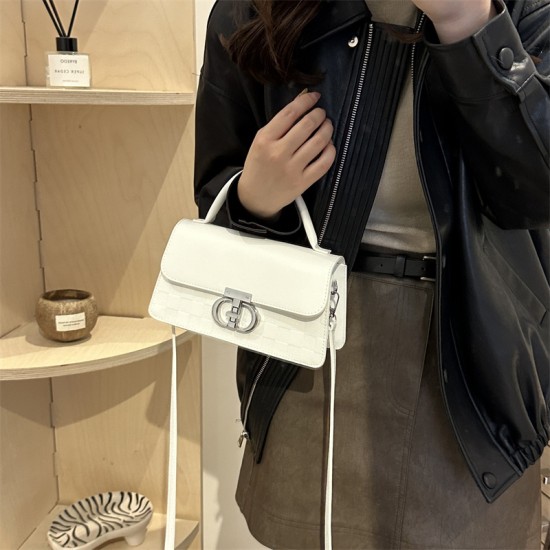 2024 autumn new trendy personality handbag Korean version of the simple, beautiful casual shoulder glyphbing foreign trade