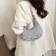 New temperament Simple ladies shoulder bag summer fashion versatile diagonal bag niche design crescent bag