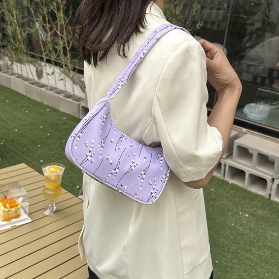 Simple nylon bag female 2024 summer new trendy fashion Korean version of shoulder bag literary girl student underarm bag