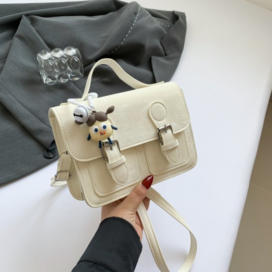 Simple retro quality hand -made small square bag women's bag 2024 Summer new style fashion personalized backpack shoulder shoulder mesengers