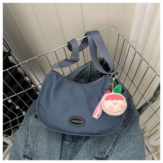 Customer bag female 2023 new tide cute large -capacity saddle bag fashion sweet pink canvas dumpling bag