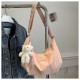 Summer large capacity oblique cross -bag female retro dumplings new simple shoulder women's bag soft leather women's backpack