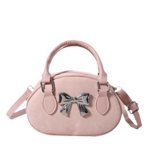 2024 new high -end sense spring and summer wild -shoulder messenger bag, butterfly knot handbag texture exquisite square bag