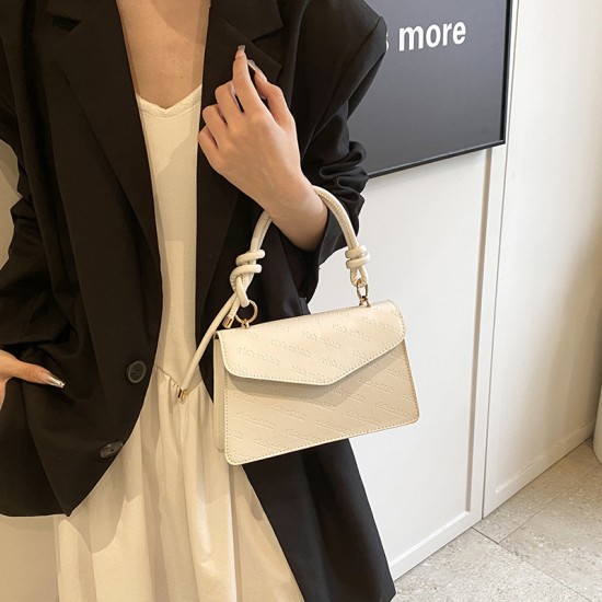 Senior sense of contrasting color handbags new personality, simple commute, cross -body bag, fashion cable alphabet shoulder shoulder small bag