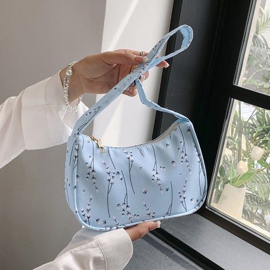 Simple nylon bag female 2024 summer new trendy fashion Korean version of shoulder bag literary girl student underarm bag