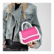 Retro handbag female 2024 new Korean version of the stitching contrasting color ins -shoulder messenger bag