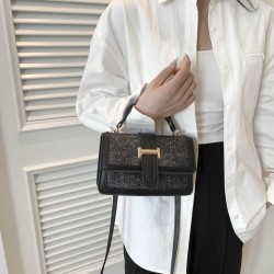 Shining stitching popular small square bag female 2024 new summer temperament handbag Korean version of foreign gas shoulder mesengers