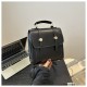 2024 spring and summer Student shoulder bag multi -function messenger bag new niche American retro buckle lady backpack