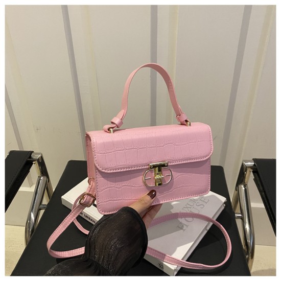 Niche design handbag female 2024 new trend simple small square bag high -level sense of fashionable shoulder mesengers