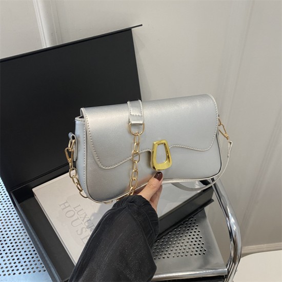 Korean version of temperament fashion versatile underarity bag female 2024 Foreign trade new women's shoulder mesengers bag chain bag