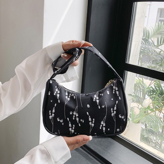 Simple nylon bag female 2024 summer new trendy fashion Korean version of shoulder bag literary girl student underarm bag