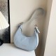 New temperament Simple ladies shoulder bag summer fashion versatile diagonal bag niche design crescent bag