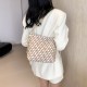 Retro niche printed chain Shop -shoulder messenger bag 2024 spring and summer new casual bag bucket bag female