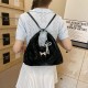 Summer new large -capacity bag female 2024 Fashion foreign -diligent shoulder bag wild travel texture refreshment backpack