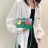 2024 Summer new fashion trend small square bag collision -colored shoulder bag niche design handbag shebal bag messenger women's bag