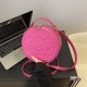 Summer 2024 new retro fashion, beautiful temperament, female simple trendy casual pure color bag, shoulder mesengers small round bag