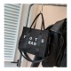 New fashionable shoulder oblique leisure, fresh, simple nylon handbag, handbaged hand -carried large -capacity tote bag