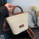 Weaving fashion retro bucket bag summer new versatile ins crossbody bag casual Korean version of foreign female shoulder bag