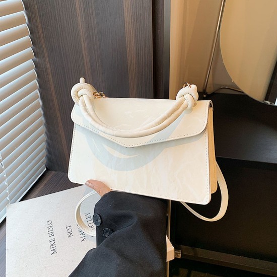 Retro Yangshi Shoulder Bag 2024 New Women's Korean Pure Color Fashion Simple Body Fang Bags Bag Women's Bag