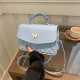 Pure -colored diamond handbag 2024 new retro fashion crossbody bag simplicity, casual foreign gas shoulder small bag