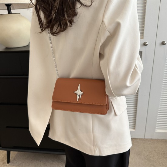 Xiaofangbao Niche Design Soft Leather Shoulder Bags 2024 New Western A sense of Fashion Chain Axillary Bags Bringing Body Bag