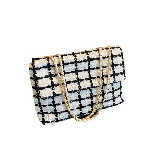 2024 new fashion plaid casual large -capacity bag women's handbags shoulder tilted cross -bag cross -bag commuting trend women's bag